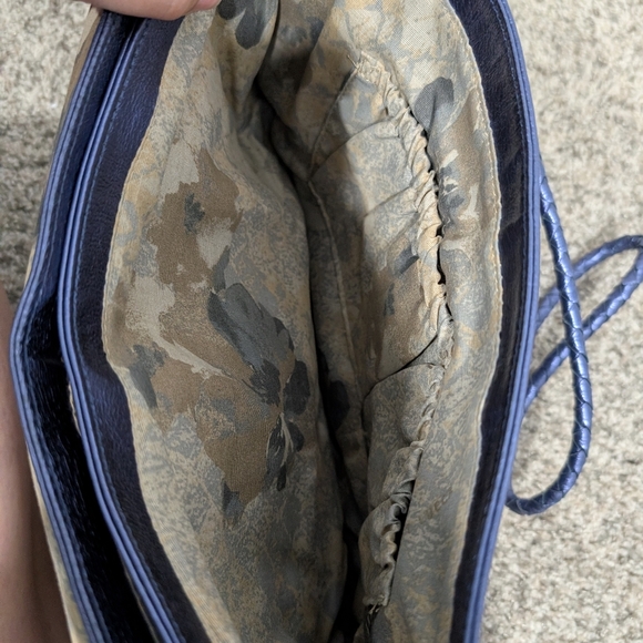 Elliott Lucca Blue and Taupe Shoulder/Crossbody Bag - Picture 12 of 14